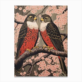 Art Nouveau Birds Poster Falcon 6 Canvas Print