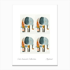 Cute Animals Collection Elephant 1 Canvas Print