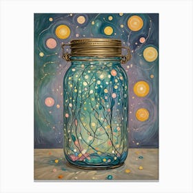 Mason Jar Of Stars Canvas Print