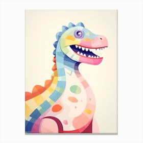 Colourful Dinosaur Aucasaurus 4 Canvas Print