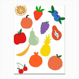 Fruit Set Vector Canvas Print