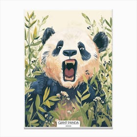 Giant Panda Growling Poster 1 Canvas Print