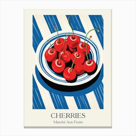 Marche Aux Fruits Cherries Fruit Summer Illustration 3 Canvas Print