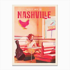 Travel Poster Nashville Tennessee Canvas Print