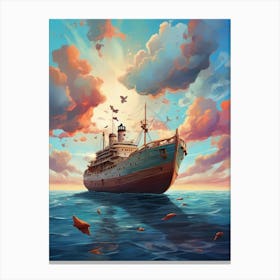 Ship In The Sky Canvas Print