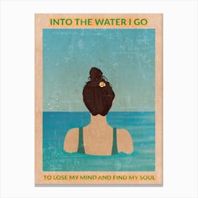 Into The Water I Go 1 Canvas Print