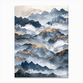 Mountains In The Clouds Canvas Print