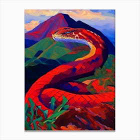 Dominican Red Mountain Boa Painting Canvas Print