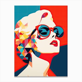 Sleek Pop Art American Beauty Canvas Print