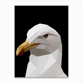 Low Poly Seagull meme Canvas Print