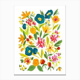 Watercolor Flowers Canvas Print