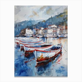 Boats In The Harbor 12 Canvas Print