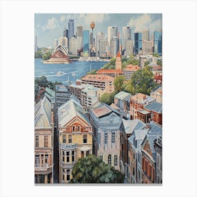Sydney Kitsch Cityscape 2 Canvas Print