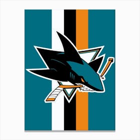 Sharks Logo Canvas Print