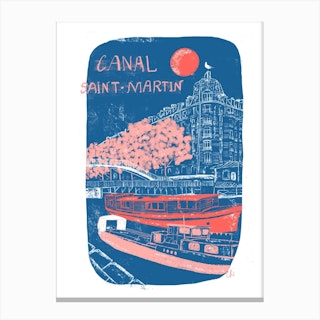 Canal Saint Martin Canvas Print