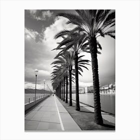 Palma De Mallorca, Spain, Black And White Photography 3 Canvas Print