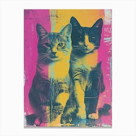Cat Portrait Polaroid Inspired 4 Canvas Print