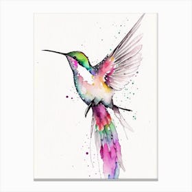 Anna S Hummingbird Minimalist Watercolour 2 Canvas Print