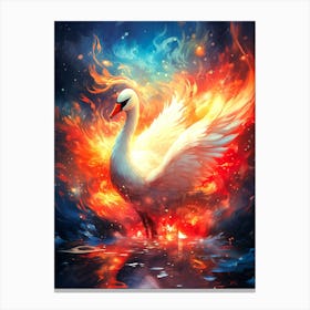 Fire Swan Canvas Print