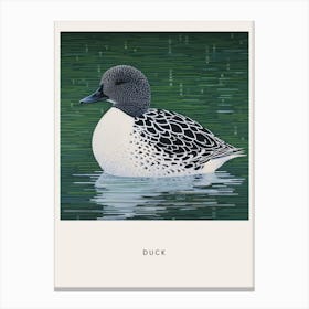 Ohara Koson Inspired Bird Painting Duck 3 Poster Canvas Print