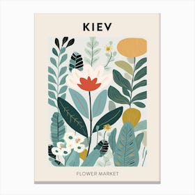 Flower Market Poster Kiev Ukraine Canvas Print