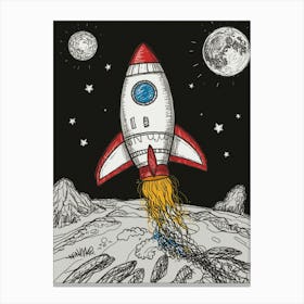 Space Rocket 1 Canvas Print