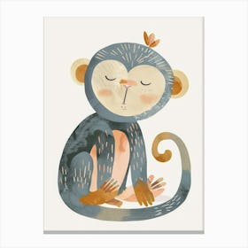 Charming Nursery Kids Animals Monkey 2 Canvas Print