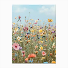 Wild Flowers Knitted In Crochet 6 Canvas Print