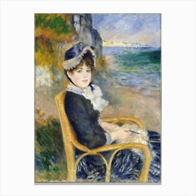 By The Seashore (1883), Pierre Auguste Renoir Canvas Print