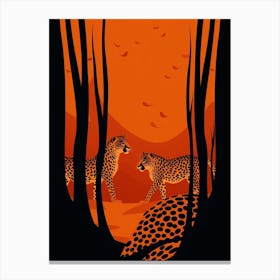 Cheetah Minimalist Abstract 3 Canvas Print