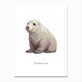 Elephant Seal Kids Animal Poster Canvas Print