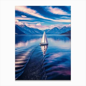 Sailboat On The Lake 2 Canvas Print