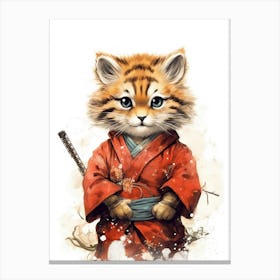 Samurai Cat 10 Canvas Print