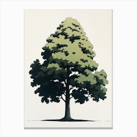 Sequoia Tree Pixel Illustration 1 Canvas Print