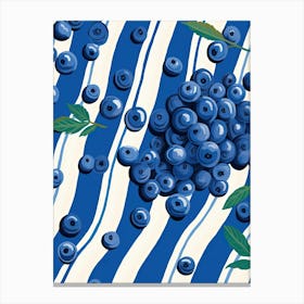 Blueberries Fruit Summer Illustration 4 Canvas Print