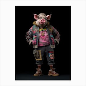 Pig In A Suit 3 Canvas Print