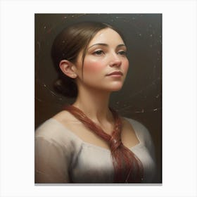 Woman With A Necklace Canvas Print