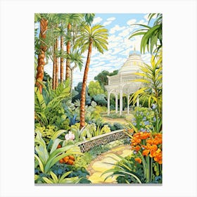 Harry P Leu Gardens Usa Modern Illustration 2 Canvas Print