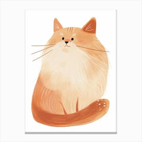 Persian Cat Clipart Illustration 3 Canvas Print