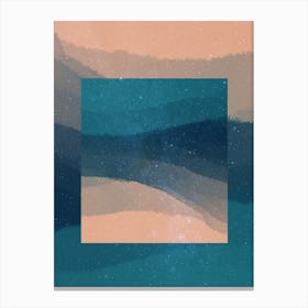 Abstract Minimal Art Blue and twilight sky Canvas Print