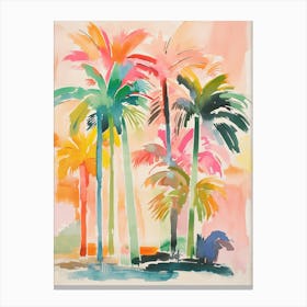 Watercolor Palms Canvas Print