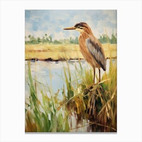 Bird Painting Green Heron 1 Canvas Print