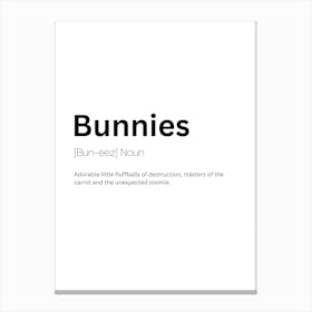 Bunnies Definition Meaning Canvas Print