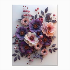 3d Flowers 2 Canvas Print