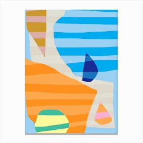 Abstract Stripe Minimal Collage 10 Canvas Print