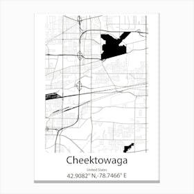 Cheektowaga,United States Minimalist Map Canvas Print