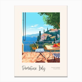 Portofino Cat On A Window 4 Italian Summer Collection Canvas Print