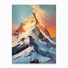 Gasherbrum I Pakistan China Mountain Painting Canvas Print