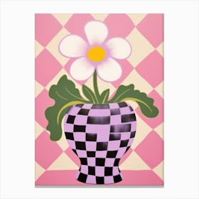 Pansies Flower Vase 3 Canvas Print