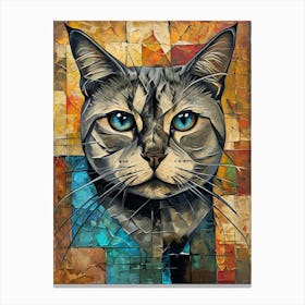 Cat With Blue Eyes 1 Canvas Print